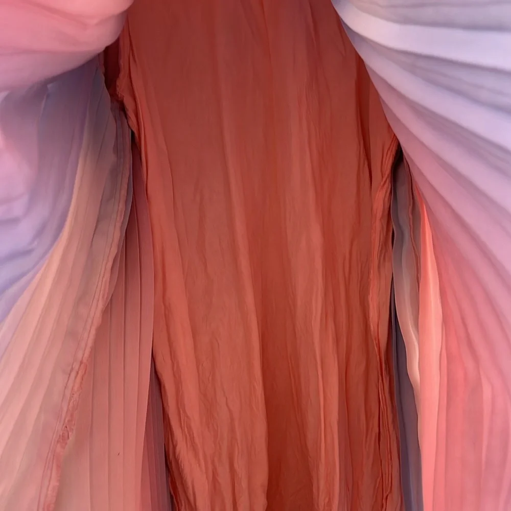 Sonia Rykiel gradient chiffon pleated dress